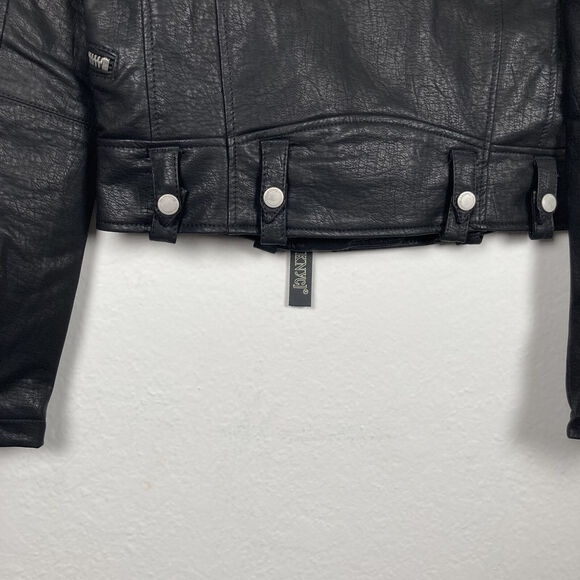 BLANK NYC WOMENS BLACK LONG SLEEVES EMBELLISHED BIKER SIZE XS - Picture 6 of 12